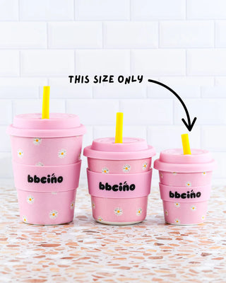 Reusable Babycino Bamboo Cup - Daisy Baby in Pink (120ml)