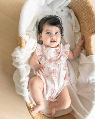CHELSEA FRILL YOKE ROMPER