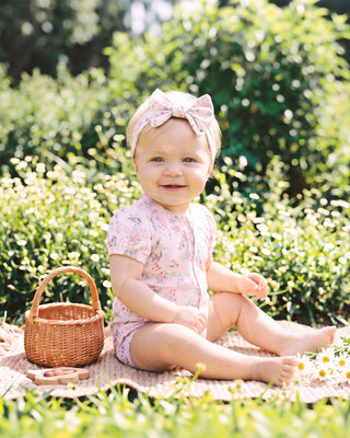 WILLA ORGANIC SS ZIP ROMPER