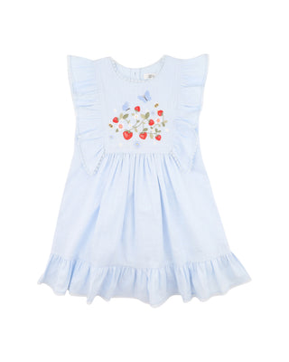 POPPY EMB. YOKE DRESS 3-7Y