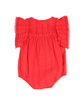 FESTIVE STRIPE BROIDERY BODYSUIT