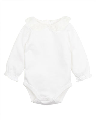 GIRLS LACE COLLAR LS BODYSUIT