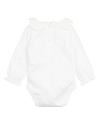 GIRLS LACE COLLAR LS BODYSUIT
