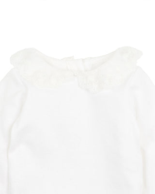 GIRLS LACE COLLAR LS BODYSUIT