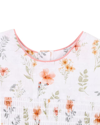 GEMMA ORGANIC SHIRRED DRESS