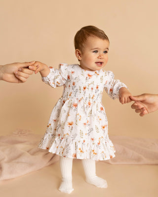 GEMMA ORGANIC SHIRRED DRESS