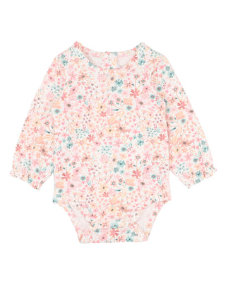 FERN FLORAL ORGANIC LS BODYSUIT