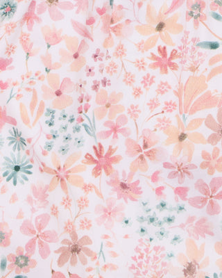 FERN FLORAL ORGANIC OVERLAY DRESS
