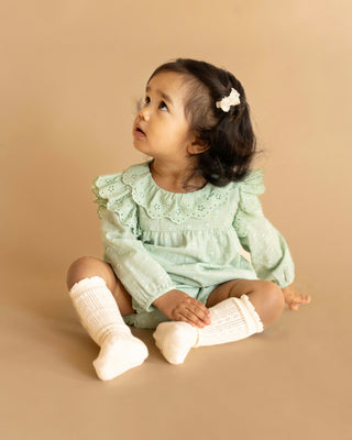 FERN DOBBY LS ROMPER