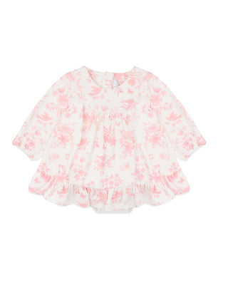 FERN BIRDS ORGANIC OVERLAY DRESS