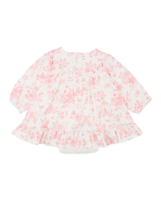 FERN BIRDS ORGANIC OVERLAY DRESS