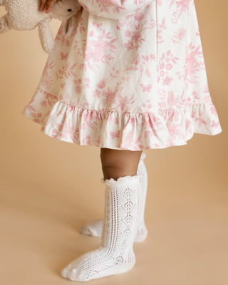 FERN BIRDS ORGANIC OVERLAY DRESS