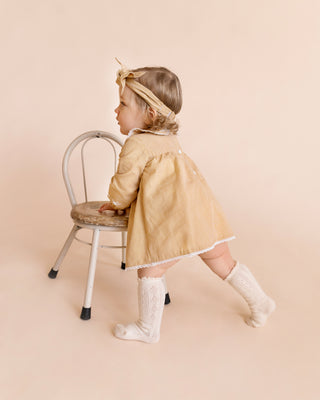 WINNIE EMB. GINGHAM OVERLAY DRESS