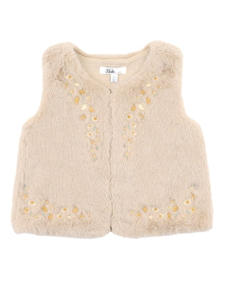 WINNIE EMB. FAUX FUR VEST 3-7 YRS