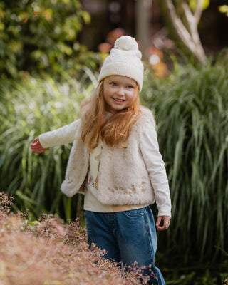 WINNIE EMB. FAUX FUR VEST 3-7 YRS