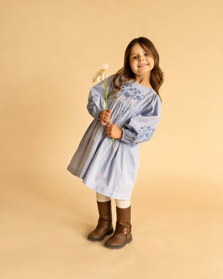 WINNIE EMB. DRESS 3-7 YRS
