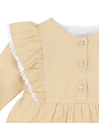 WINNIE EMB. GINGHAM DRESS