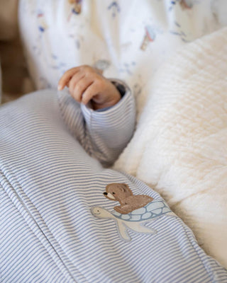 AXEL STRIPE ORGANIC LS  ZIPSUIT