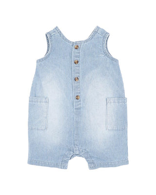 CLAYTON STRIPE DENIM ROMPER