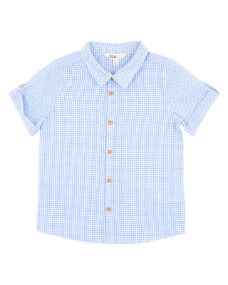 ROMAN BLUE CHECK SS SHIRT