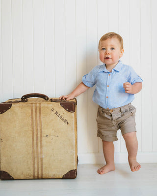 ROMAN BLUE CHECK SS SHIRT