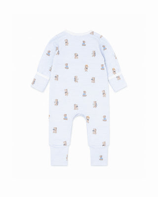 BRADY STRIPE ORGANIC LS ZIPSUIT
