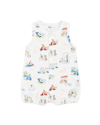 ALEXI ORGANIC BUTTON FRONT ROMPER
