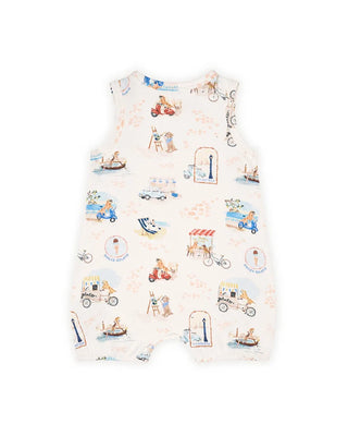 ALEXI ORGANIC BUTTON FRONT ROMPER