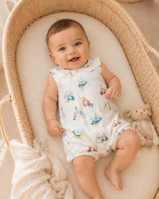 ALEXI ORGANIC BUTTON FRONT ROMPER