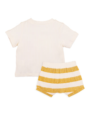 SWAY ORGANIC WIDE RIB SHORTS & TEE SET
