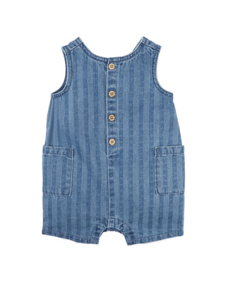 SWAY DENIM STRIPE ROMPER