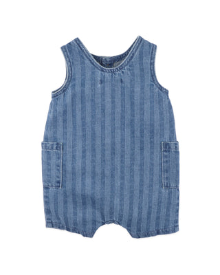 SWAY DENIM STRIPE ROMPER