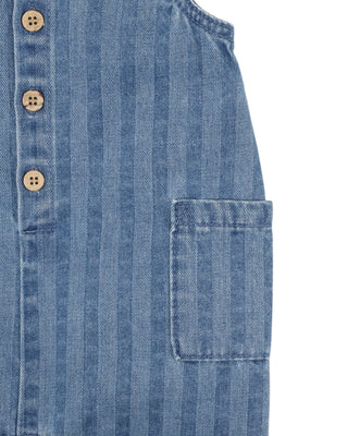 SWAY DENIM STRIPE ROMPER