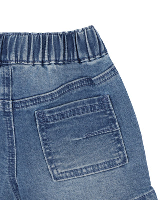 PULL ON DENIM SHORTS