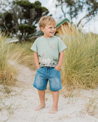 PULL ON DENIM SHORTS 3-5Y