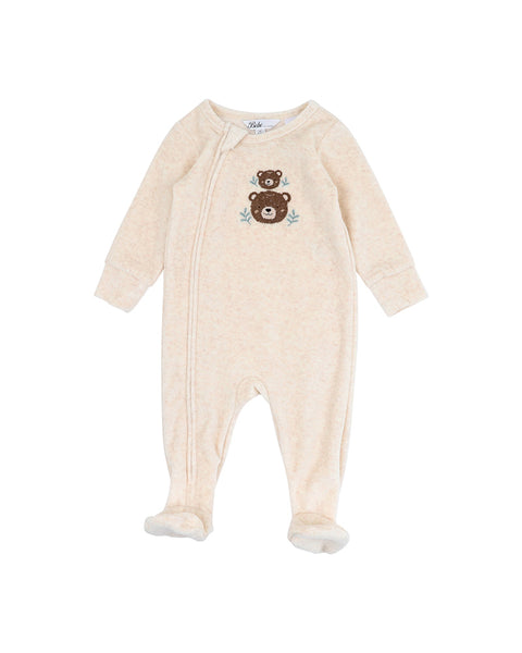 MATEO VELOUR LS ZIP ONESIE