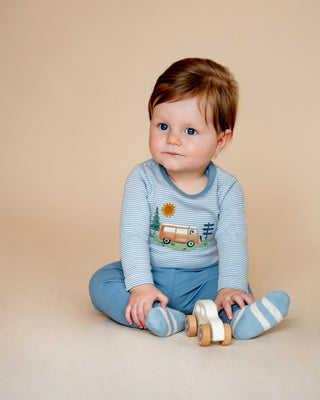 ALVIN ORGANIC STRIPE LS BODYSUIT