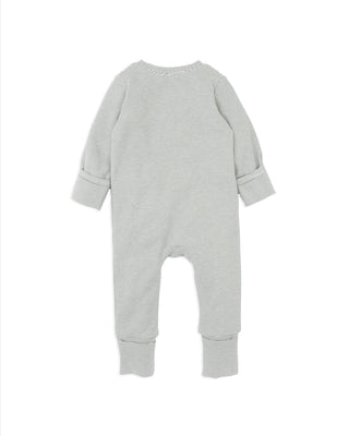 OTTO STRIPE ORGANIC LS ZIPSUIT