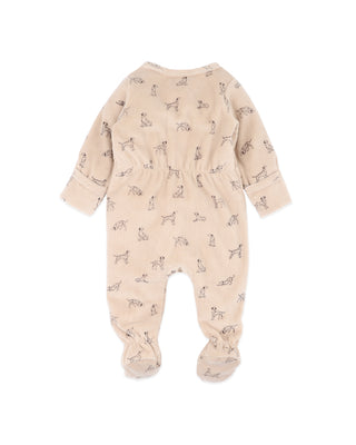 OTTO VELOUR ZIP ONESIE