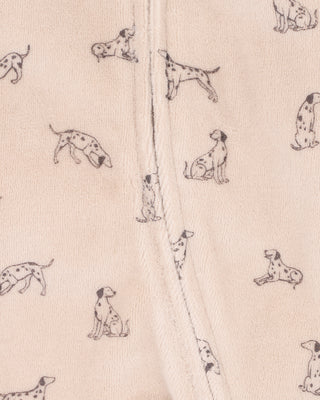 OTTO VELOUR ZIP ONESIE