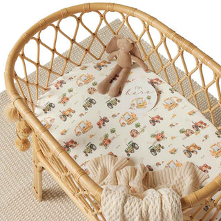Diggers | Bassinet Sheet / Change Pad Cover