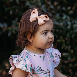 Peach | Bow Hair Clip