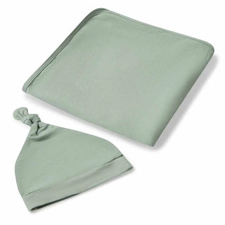 Sage I Baby Jersey Wrap & Beanie Set