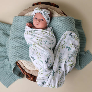 Eden | Organic Jersey Wrap & Topknot Set