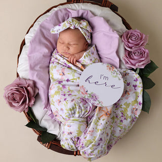 Isla | Organic Jersey Wrap & Topknot Set