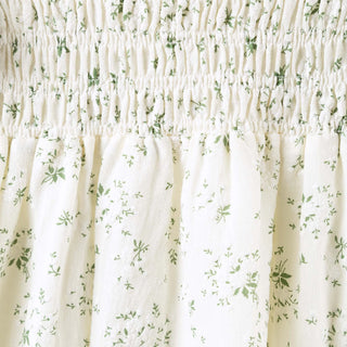 Lily Puff Sleeve Romper - Ecru Floral