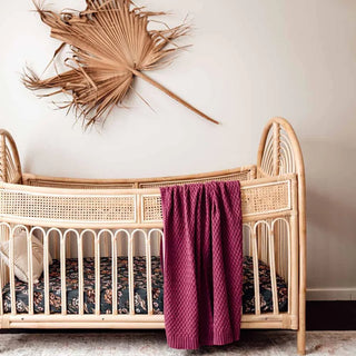 Mauve | Diamond Knit Baby Blanket