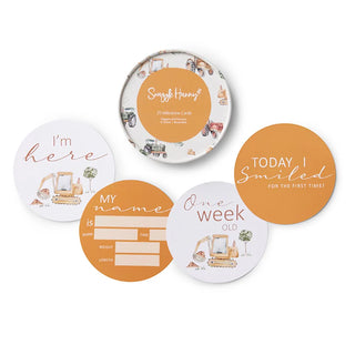 Diggers and Tractors & Ochre | Reversible Milestone Cards (Copy)