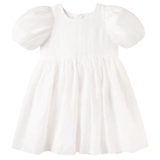 Noa Puff Sleeve Bow Back Dress - Ivory