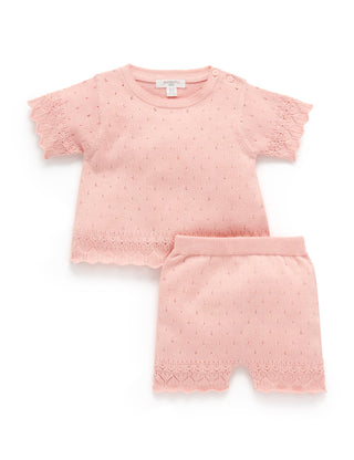 SCALLOPED KNIT SET